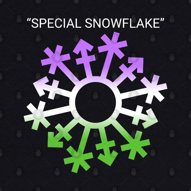 Gender "Special Snowflake" - Genderqueer Flag Colors by GenderConcepts